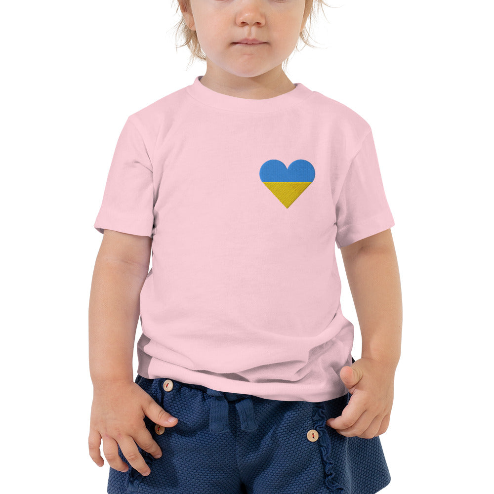 T-Shirt für Kleinkinder mit aufgesticktem Herz