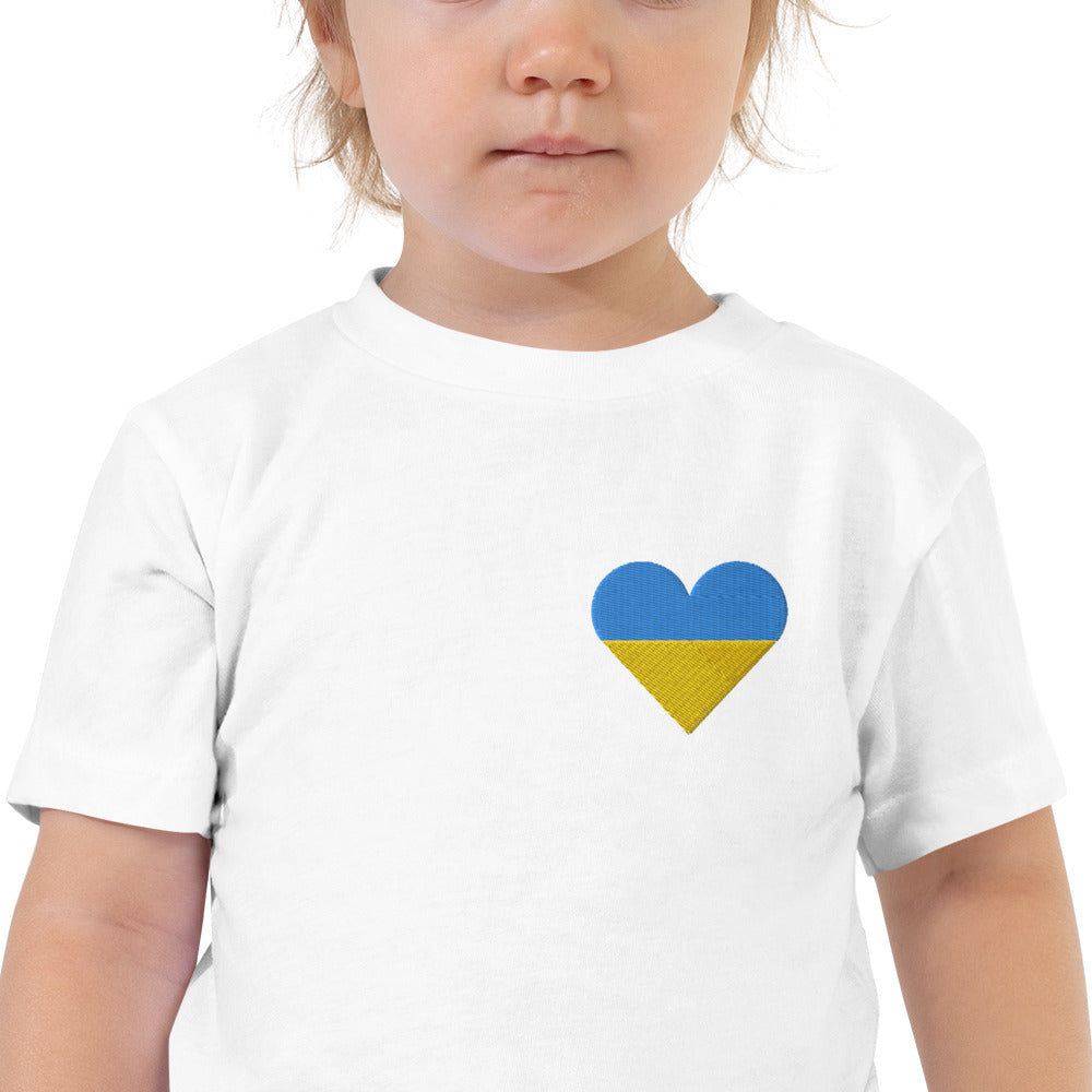 T-Shirt für Kleinkinder mit aufgesticktem Herz